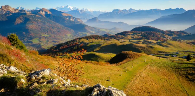 Pointe de Miribel en automne